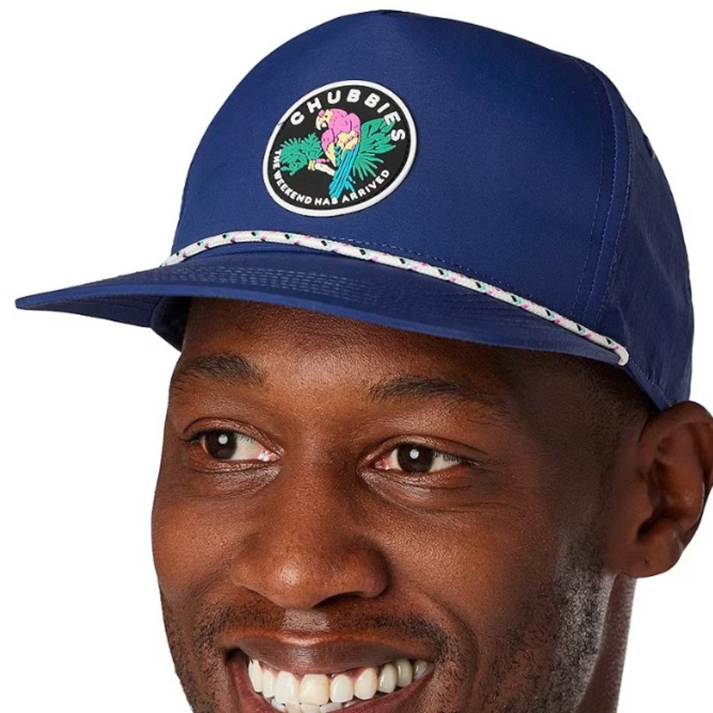New Chubbies Retro Snapback The Weekend Has Arrived Navy Rope Nylon Dad Hat